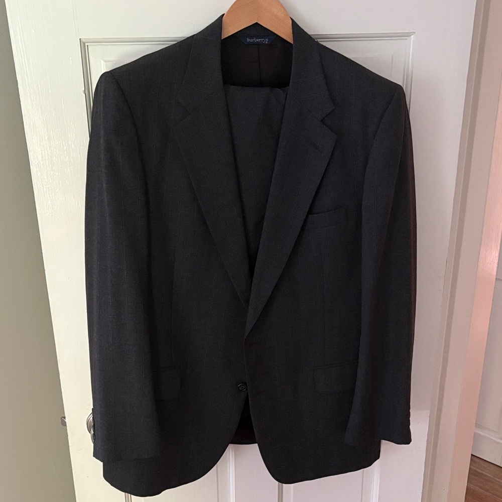 Burberry Dark Gray pinstripe Suit